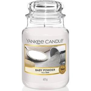 Yankee Candle Svíčka Yankee Candle 623 g - Baby Powder, bílá barva, sklo, vosk
