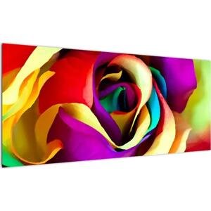Abstraktní obraz růže (100x40cm)