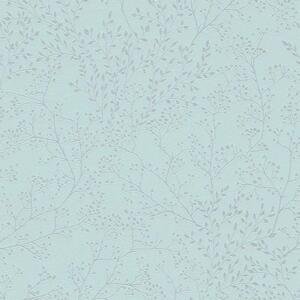 Tyrkysová vliesová tapeta se stříbrnými větvičkami 38100-3, Dimex 2023, AS Creation