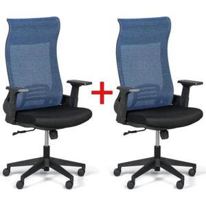 Kancelářská židle HARPER 1+1 ZDARMA, modrá