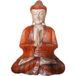 Milujeme Kameny Buddha modlící se - dřevěná soška