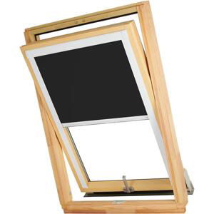 Dekodum Termoizolační roleta na střešní okno typu FAKRO 78x140 Barva látky: Black Silver, Barva profilu: Bílá