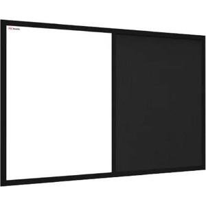 Allboards,Tabule COMBI - černý korek / magnetická bílá 60x40 s černým lakovaným dřevěným rámem,TMK64BK