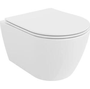 Mexen Carmen WC mísa Rimless s pomalu padající deskou slim, duroplast, Bílá - 30880400