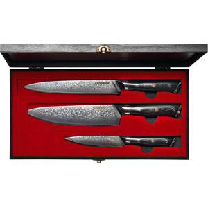 KATFINGER | Box Black Chef | sada damaškových nožů 3ks