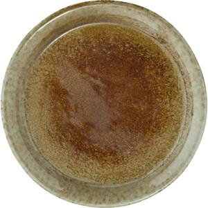 MADAM STOLTZ Kameninový dezertní talíř Multi Coloured B, béžová barva, hnědá barva, keramika