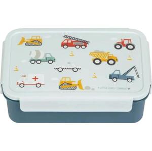 A Little Lovely Company Svačinový box Bento Vehicles 1,2 l, modrá barva, plast