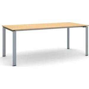 Jednací stůl INFINITY se šedostříbrnou podnoží 2000 x 900 x 750 mm, buk