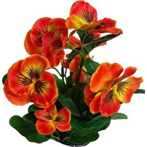 Maceška - kytice z umělých květin, oranžová