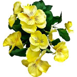 Maceška - kytice z umělých květin, žlutá