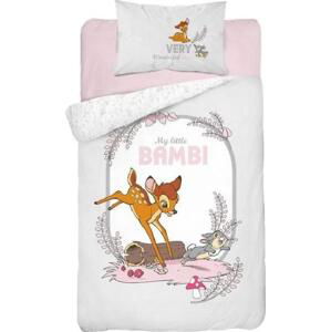 DETEXPOL Povlečení do postýlky Little Bambi grey Bavlna, 100/135, 40/60 cm