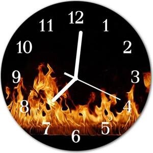 Skleněné hodiny kulaté požární fi 30 cm