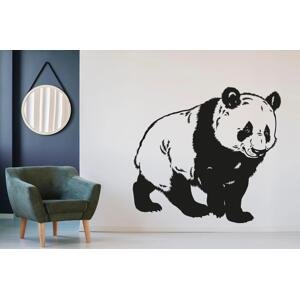 Lepy.cz Samolepka na zeď Panda Velikost (šířka x výška): 55x50cm, Barevná varianta: Světle červená