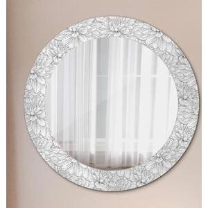 Kulaté dekorativní zrcadlo na zeď Lotosové květiny fi 60 cm