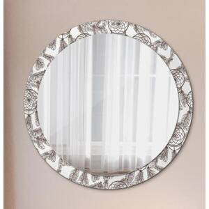 Kulaté zrcadlo s dekorem Dreamcatcher feathers fi 90 cm