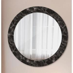 Kulaté dekorativní zrcadlo na zeď Černý mramor fi 70 cm