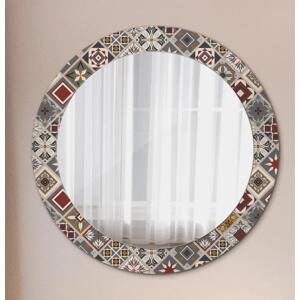 Kulaté zrcadlo s dekorem Turecký vzor fi 70 cm