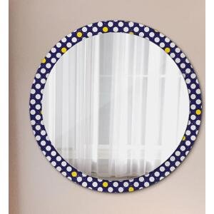 Kulaté dekorativní zrcadlo na zeď Retro tečky fi 100 cm
