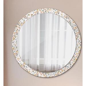 Kulaté zrcadlo tištěný rám Malé sladké květy fi 100 cm