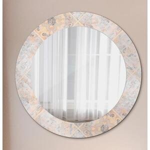 Kulaté dekorativní zrcadlo Shabby mozaika fi 60 cm
