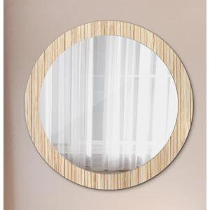 Kulaté dekorativní zrcadlo na zeď Bambusová sláma fi 80 cm