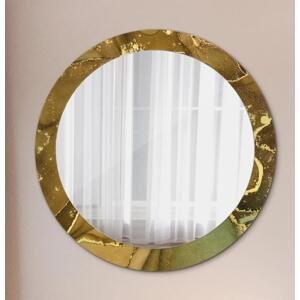 Kulaté zrcadlo s dekorem Kovové víry fi 80 cm