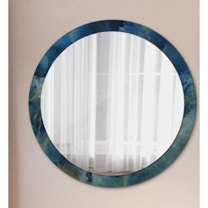 Kulaté zrcadlo tištěný rám Mramor onyx fi 100 cm