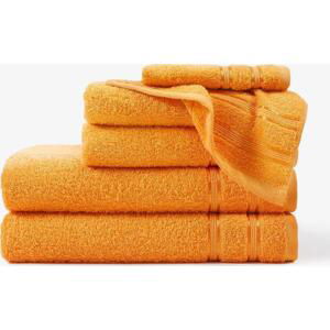 Goldea froté ručník / osuška nela - oranžový 70 x 140 cm