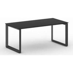 Kancelářský stůl PRIMO INSPIRE, černá podnož, 1800 x 900 mm, grafitová