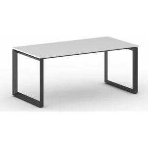 Kancelářský stůl PRIMO INSPIRE, černá podnož, 1800 x 900 mm, bílá
