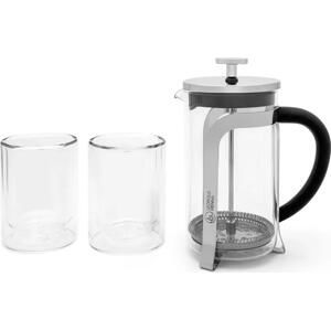 Leopold Vienna French Press Shiny 600ml + 2 sklenice na kávu