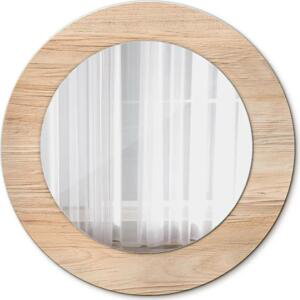 Kulaté zrcadlo s potiskem Textura dřeva