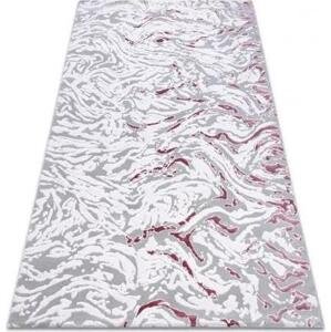 koberec AKRYL DIZAYN 123 světle šedá / světle růžová velikost 100x200 cm | krásné koberce cz