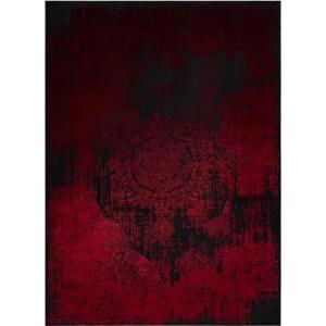 Moderní koberec VINCI 1516 Růžice vintage Strukturální červený velikost 120x170 cm | krásné koberce cz