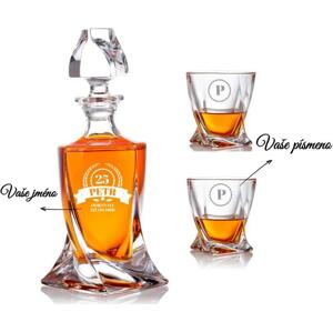 Dekorant Bohemia Crystal křišťálový whisky set s gravírováním DOKONALÝ 1+2