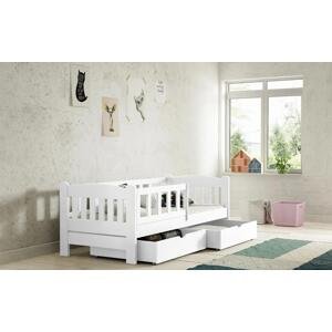 Dřevěná dětská postel Alvins DP 002 80x180 - bílá