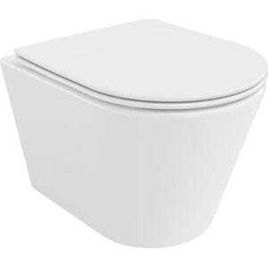 Mexen Rico WC mísa Rimless s pomalu padající deskou slim, duroplast, Bílá - 30720400