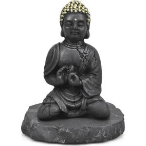 Milujeme Kameny Šungit - Buddha zlatá hlava - soška Feng shui