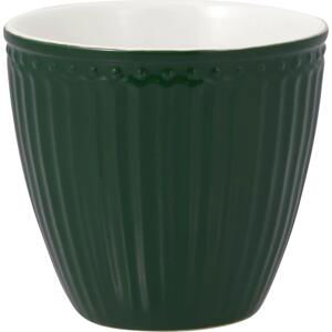 GREEN GATE Latte cup Alice Pinewood Green 300 ml, zelená barva, porcelán 300ml