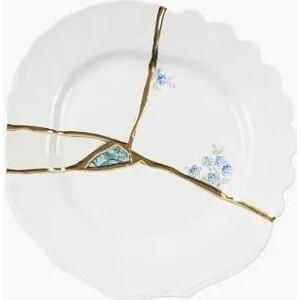 Designový porcelánový snídaňový talíř Kintsugi