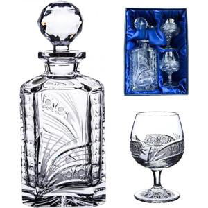 Onte Crystal Bohemia Crystal ručně broušená sada na rum, brandy a koňak Kometa 1+2