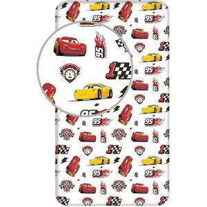 JERRY FABRICS Prostěradlo Cars Bavlna, 3 McQueen 90/200 cm