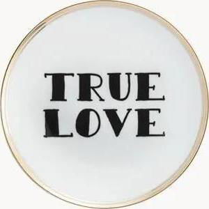 Porcelánový snídaňový talíř s nápisem True Love