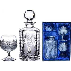 Onte Crystal Bohemia Crystal ručně broušený set na rum, brandy a koňak Exclusive 1+2