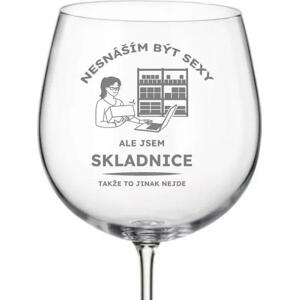 Dekorant Sklenička na víno pro skladnici SEXY SKLADNICE