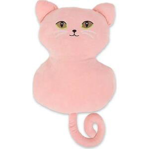 Tegatex Plyšák-polštářek kočka z mikrospandexu, 30cm, růžová