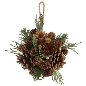 Chic Antique Závěsná vánoční dekorace Ball of Cones, hnědá barva