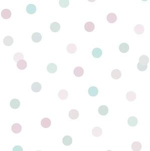 Vliesová bílá tapeta s barevnými puntíky - M51903, My Kingdom, Ugépa