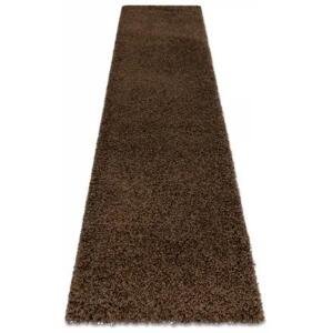 Dywany Luszczow Kusový koberec, běhoun SOFFI shaggy 5 cm hnědý Rozměr koberce: 70 x 300 cm