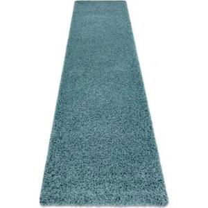Dywany Luszczow Kusový koberec, běhoun SOFFI shaggy 5 cm modrý Rozměr koberce: 80 x 250 cm